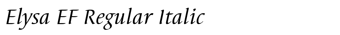 Elysa EF Regular Italic image